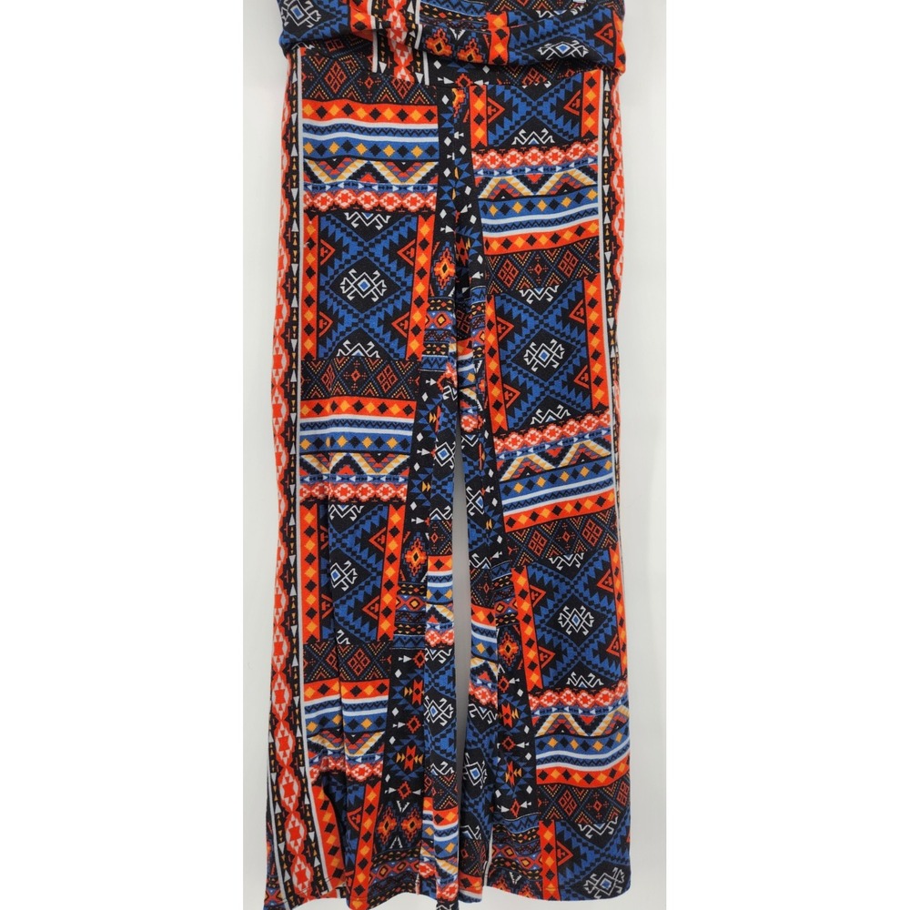 Boho Pants Womens 1X Beige‎  Retro Wide Leg Pull On Lounge Hippie Stretch - Picture 3 of 8